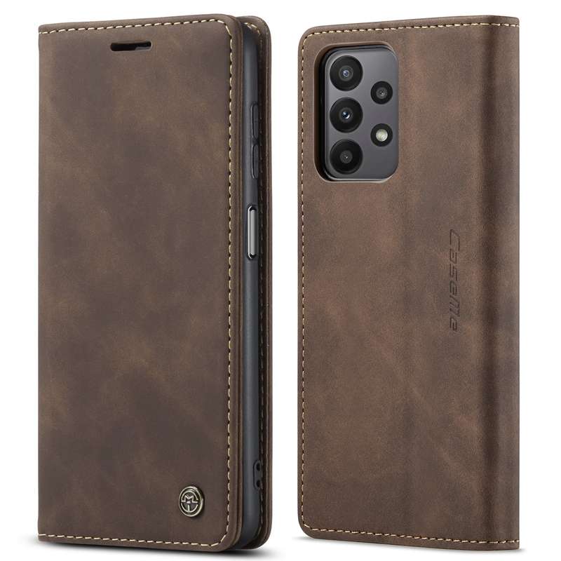 For Samsung Galaxy A73 5G CaseMe 013 Multifunctional Horizontal Flip Leather Phone Case(Coffee)