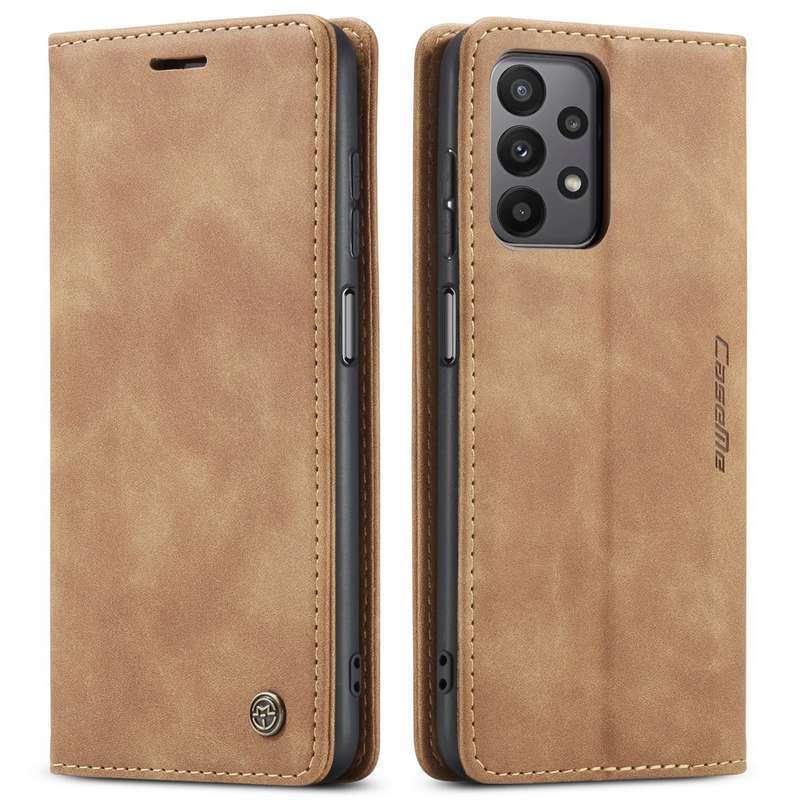 For Samsung Galaxy A73 5G CaseMe 013 Multifunctional Horizontal Flip Leather Phone Case(Coffee)