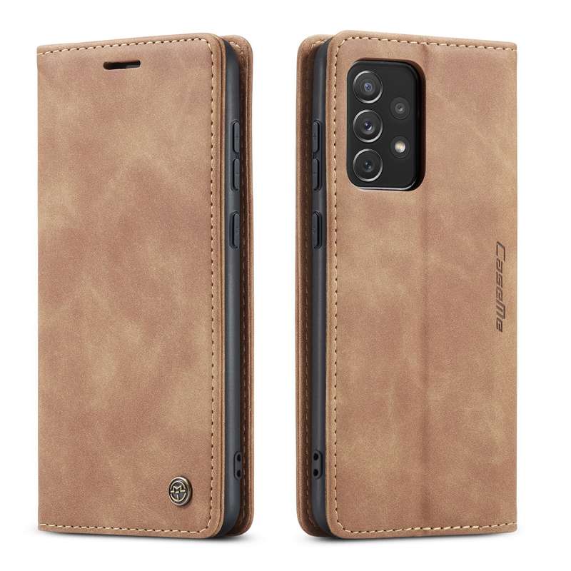 For Samsung Galaxy A73 5G CaseMe 013 Multifunctional Horizontal Flip Leather Phone Case(Coffee)
