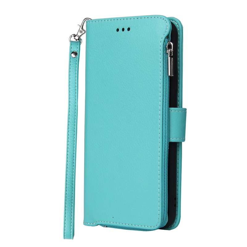 For Samsung Galaxy A30s / A50s Microfiber Zipper Horizontal Flip Leather Case(Brown)