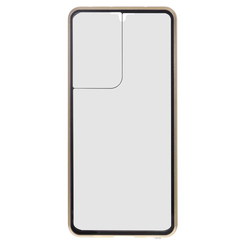 For Samsung Galaxy S21 Ultra 5G Anti-peeping Magnetic Double-sided Tempered Glass Phone Case(Black)