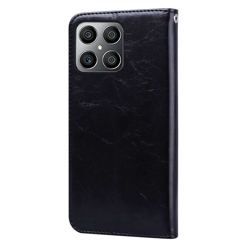 For Honor X8 / X30i Oil Wax Texture Leather Phone Case(Black)