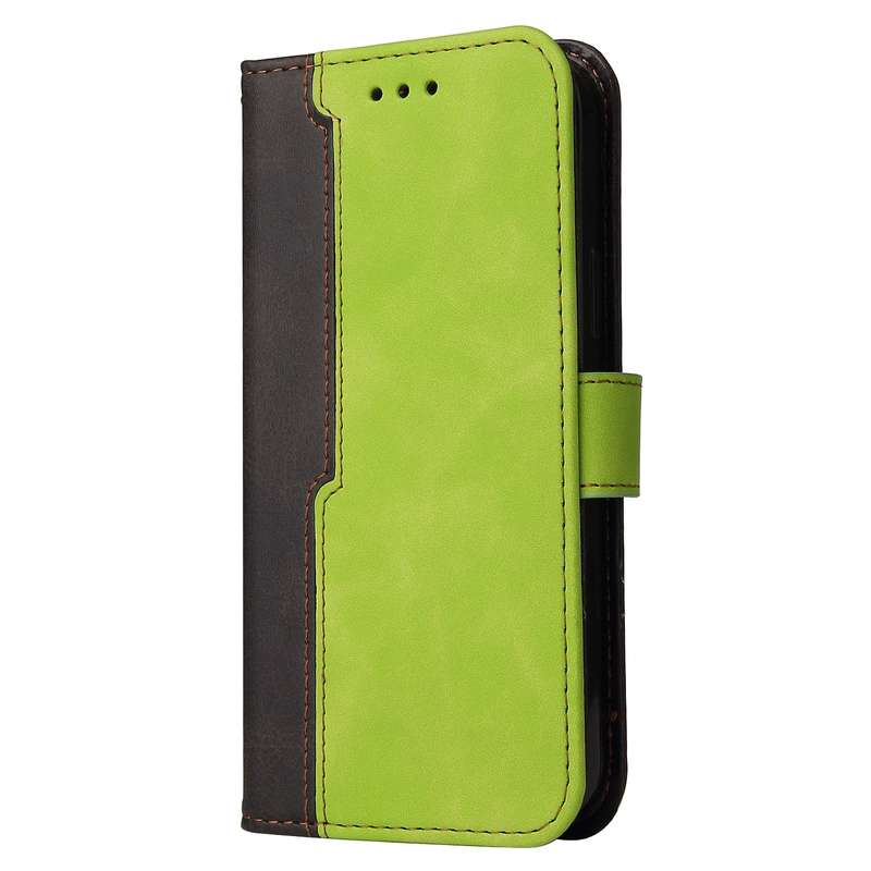 For OPPO Reno7 Z 5G / A96 5G Stitching-Color Flip Leather Phone Case(Blue)