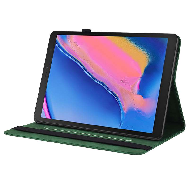 For Samsung Tab A 8.0 2019 T290/T295/T297 Butterfly Flower Embossed Leather Tablet Case(Purple)