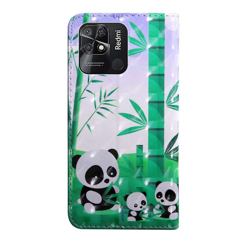For Xiaomi Redmi 10C Global 3D Painted Pattern Leather Phone Case(Husky)