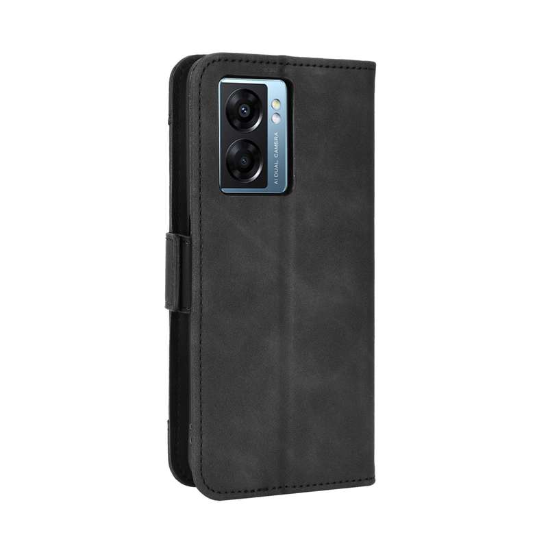 For OPPO A57 5G Skin Feel Calf Texture Card Slots Leather Phone Case(Brown)