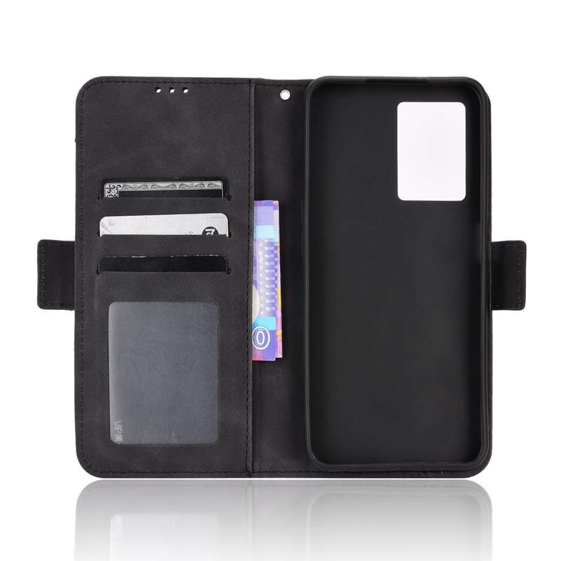 For OPPO A57 5G Skin Feel Calf Texture Card Slots Leather Phone Case(Brown)