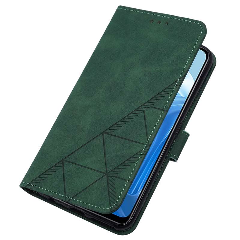 For OPPO Reno7 4G/F21 Pro Crossbody 3D Embossed Flip Leather Phone Case(Purple)