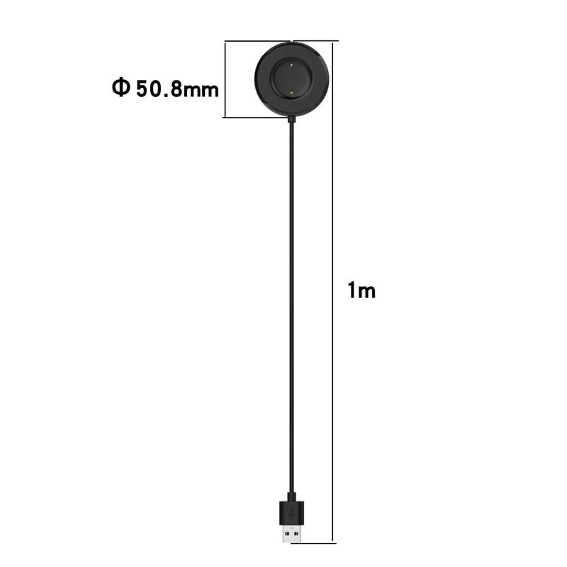 For vivo Watch 2 Smart Watch Magnetic Charging Cable, Length: 1m(Black)