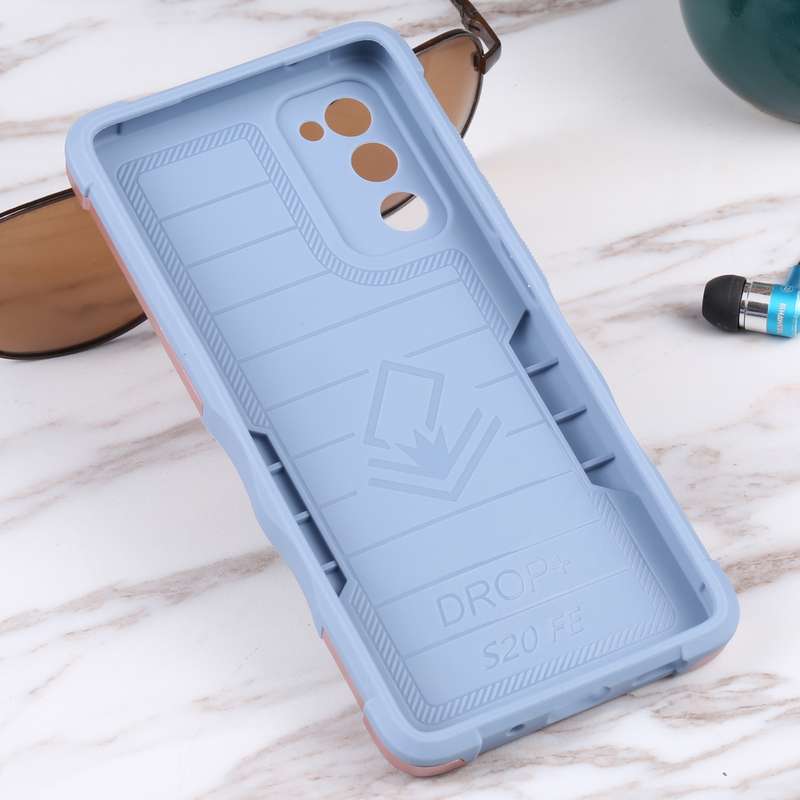 For Samsung Galaxy S20 FE Ring Holder Non-slip Armor Phone Case(Green)