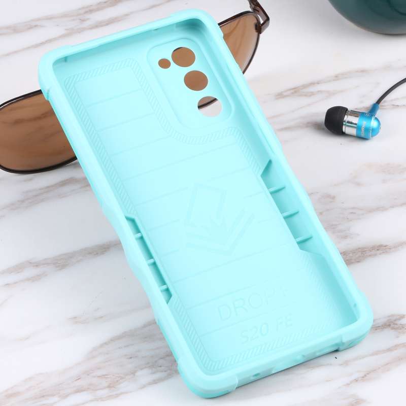 For Samsung Galaxy S20 FE Ring Holder Non-slip Armor Phone Case(Green)