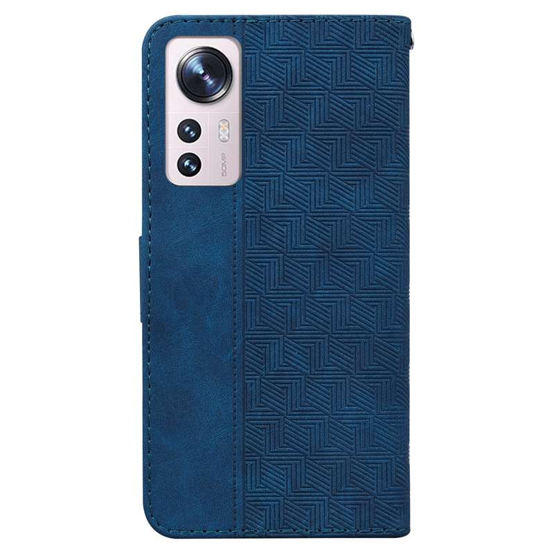 For Xiaomi 12 Lite Geometric Embossed Leather Phone Case(Red)