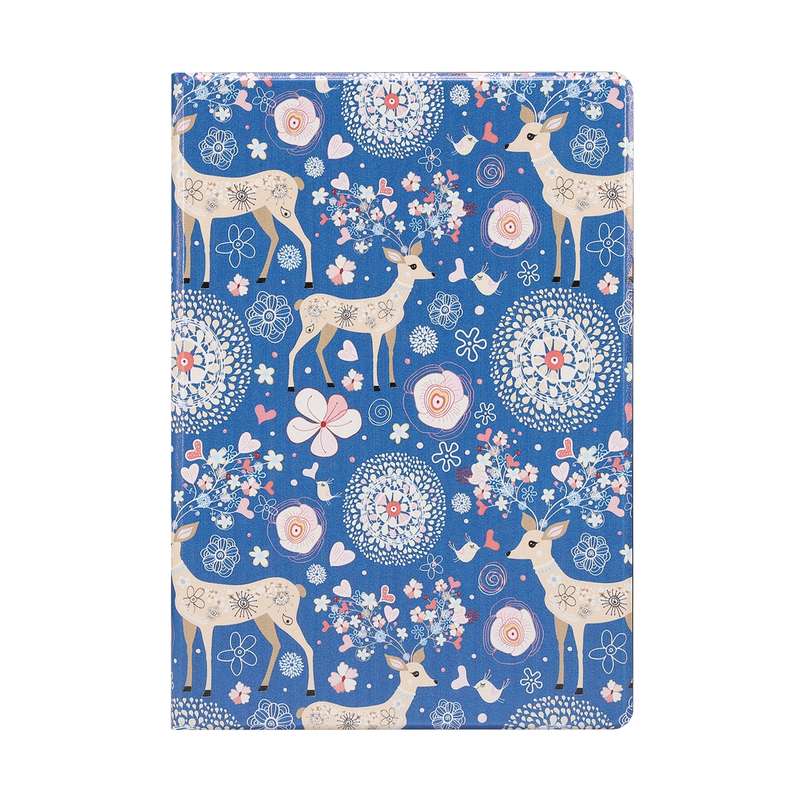 For Samsung Galaxy Tab A8 X200 Painted Voltage Pen Slot Tablet Smart Case(Blue Elk)