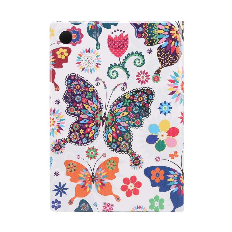 For Samsung Galaxy Tab A8 X200 Painted Voltage Pen Slot Tablet Smart Case(Blue Elk)