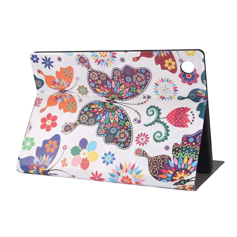 For Samsung Galaxy Tab A8 X200 Painted Voltage Pen Slot Tablet Smart Case(Blue Elk)