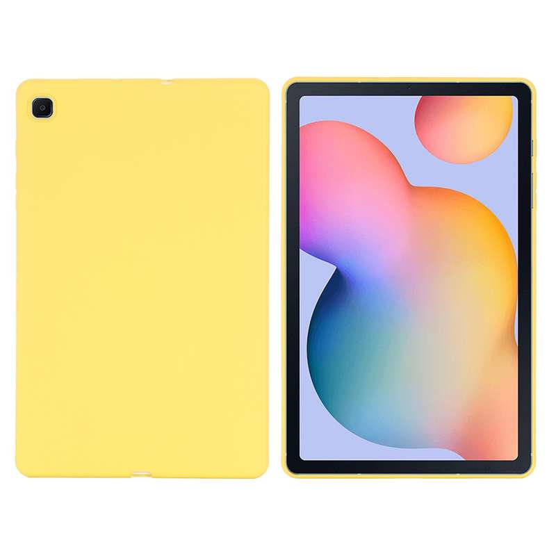 For Samsung Galaxy Tab S6 Lite Solid Color Liquid Silicone Shockpoof Tablet Case(Black)