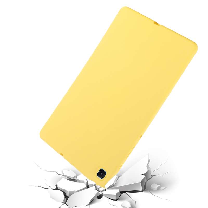 For Samsung Galaxy Tab S6 Lite Solid Color Liquid Silicone Shockpoof Tablet Case(Black)