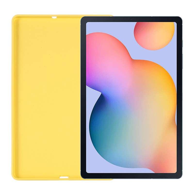For Samsung Galaxy Tab S6 Lite Solid Color Liquid Silicone Shockpoof Tablet Case(Black)
