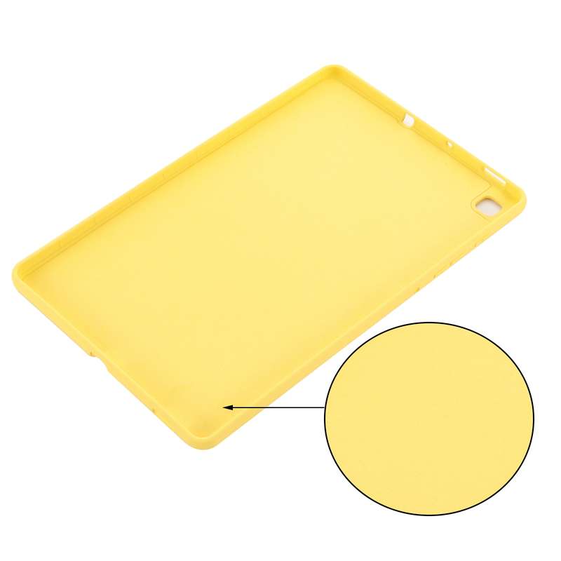For Samsung Galaxy Tab S6 Lite Solid Color Liquid Silicone Shockpoof Tablet Case(Black)