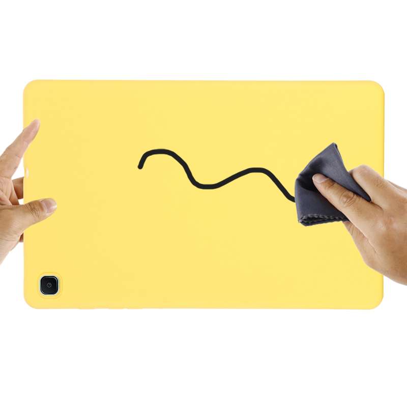 For Samsung Galaxy Tab S6 Lite Solid Color Liquid Silicone Shockpoof Tablet Case(Black)