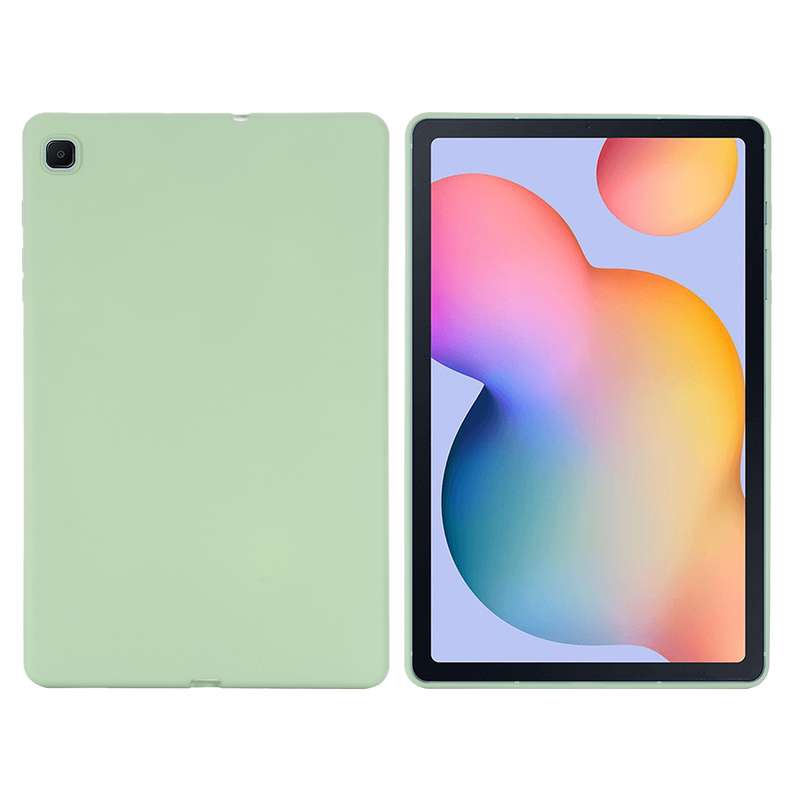For Samsung Galaxy Tab S6 Lite Solid Color Liquid Silicone Shockpoof Tablet Case(Black)