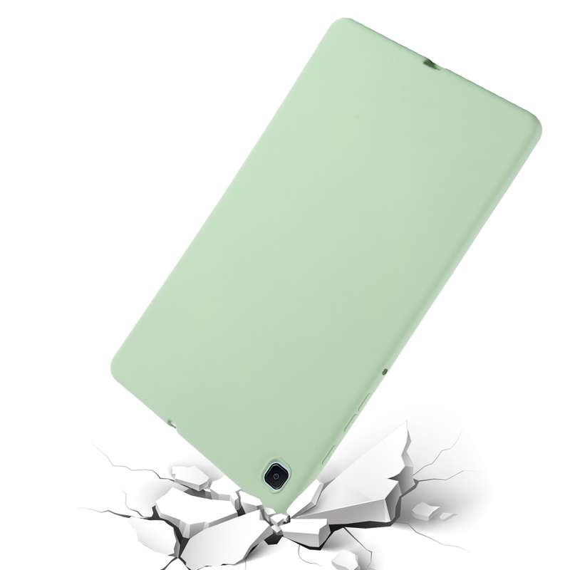 For Samsung Galaxy Tab S6 Lite Solid Color Liquid Silicone Shockpoof Tablet Case(Black)