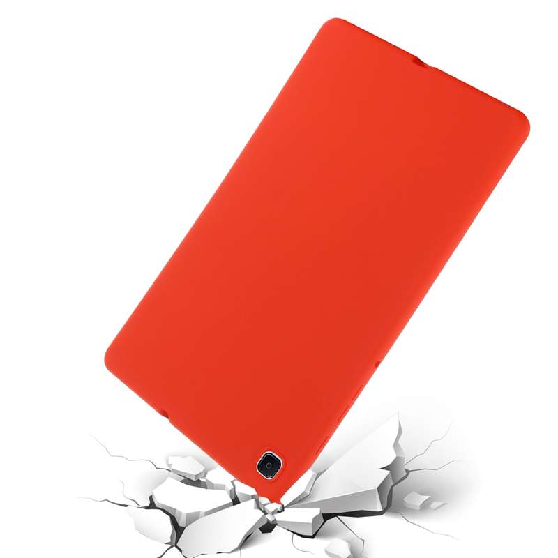 For Samsung Galaxy Tab S6 Lite Solid Color Liquid Silicone Shockpoof Tablet Case(Black)