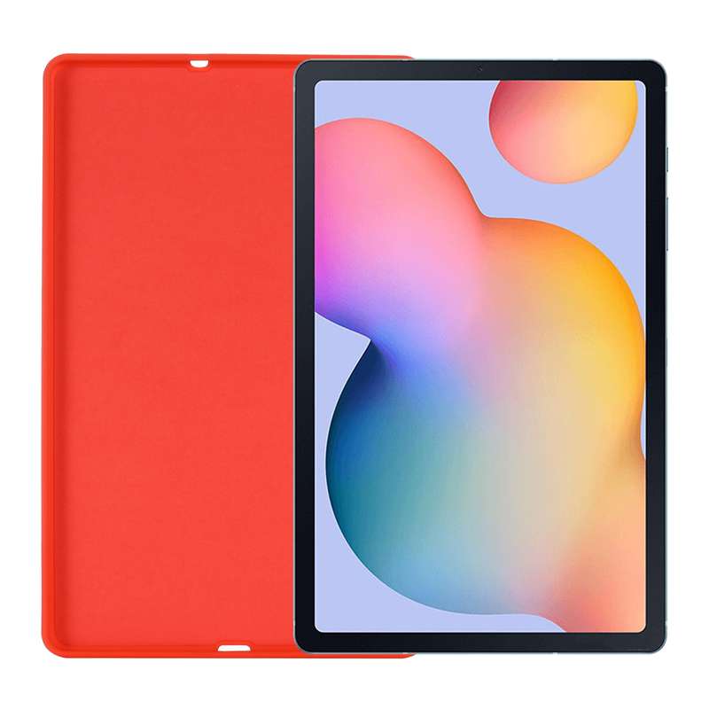 For Samsung Galaxy Tab S6 Lite Solid Color Liquid Silicone Shockpoof Tablet Case(Black)