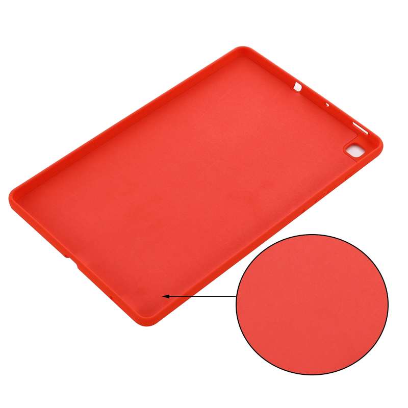 For Samsung Galaxy Tab S6 Lite Solid Color Liquid Silicone Shockpoof Tablet Case(Black)