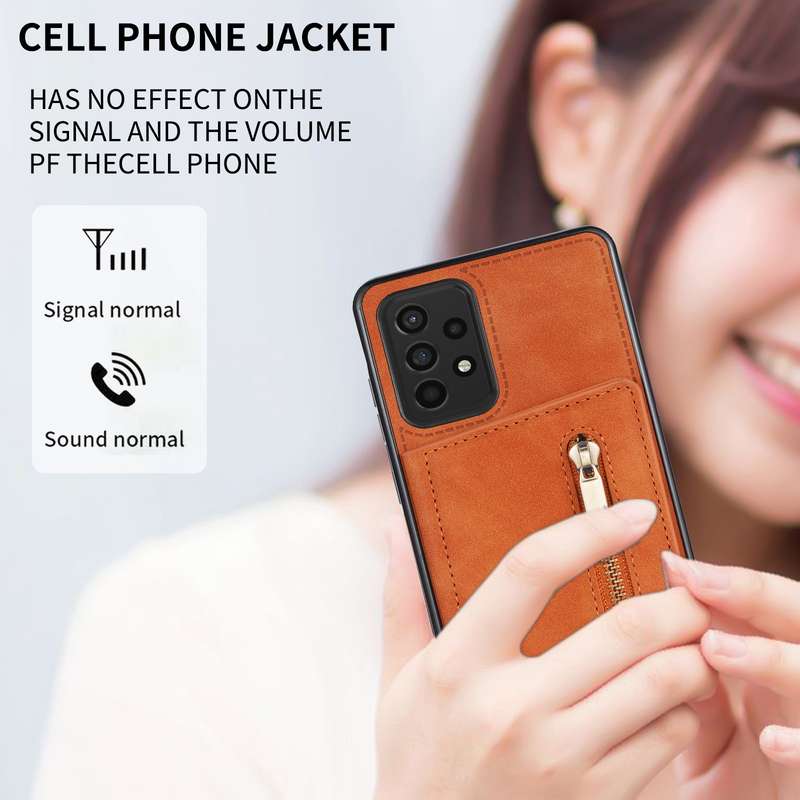 For Samsung Galaxy S22 Ultra 5G Zipper Card Holder Phone Case(Rose Gold)