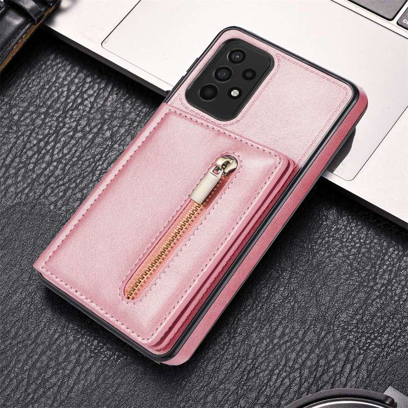 For Samsung Galaxy Z Flip3 5G GKK Integrated Plating + Leather Flip Phone Case(Burning Orange)