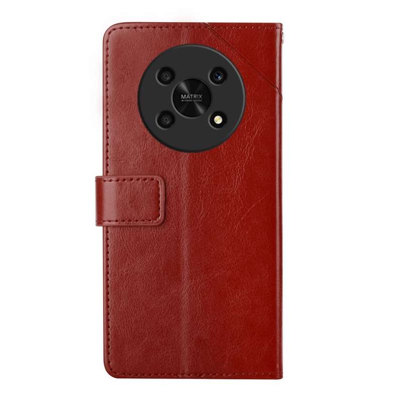 For Honor Magic4 Lite 5G Y Stitching Horizontal Flip Leather Phone Case(Rose Gold)