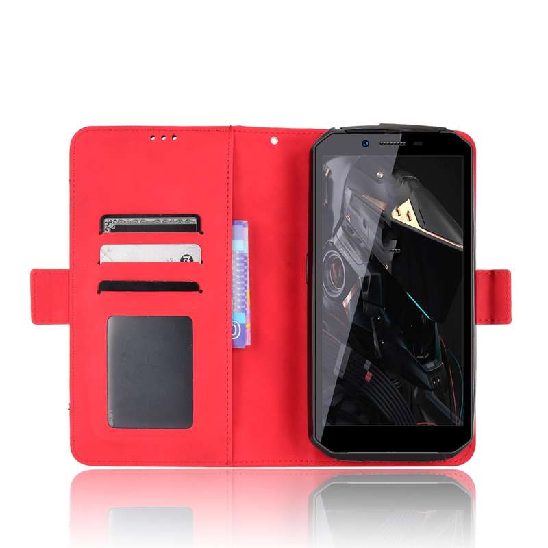 For Oukitel WP18 Skin Feel Calf Texture Card Slots Leather Phone Case(Red)
