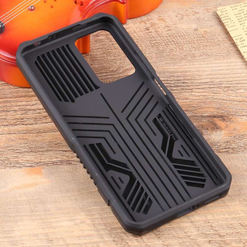 For Xiaomi Redmi Note 11 Pro Global Lanyard Mecha Armor Kickstand PC + TPU Phone Case(Black)
