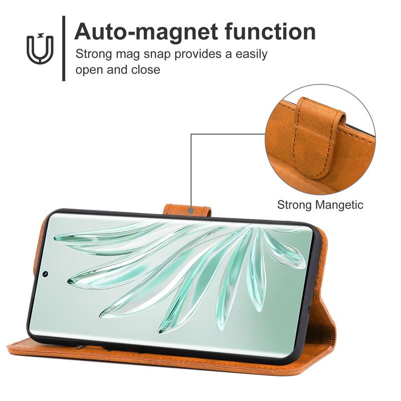 For Samsung Galaxy S22 Ultra 5G Skin Feel Crocodile Magnetic Clasp Leather Phone Case(Brown)