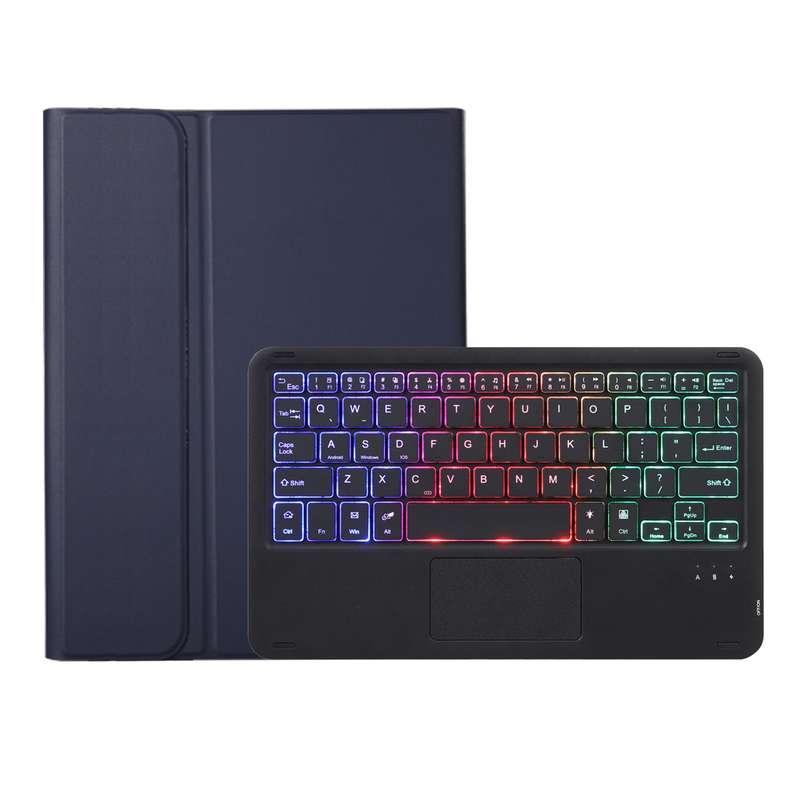 For Samsung Galaxy Tab S6 Lite A610B-AS Lambskin Texture Backlight Bluetooth Keyboard Leather Tablet