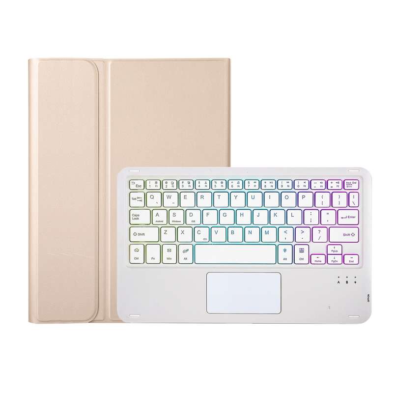 For Samsung Galaxy Tab S6 Lite A610B-AS Lambskin Texture Backlight Bluetooth Keyboard Leather Tablet