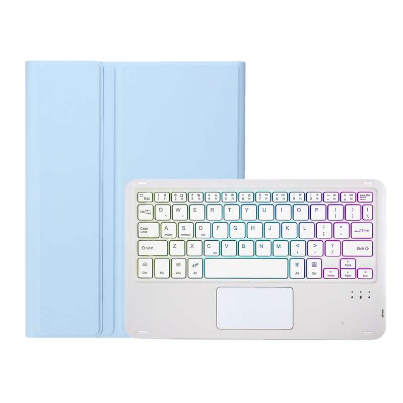 For Samsung Galaxy Tab S6 Lite A610B-AS Candy Color Backlight Bluetooth Keyboard Leather Tablet Case