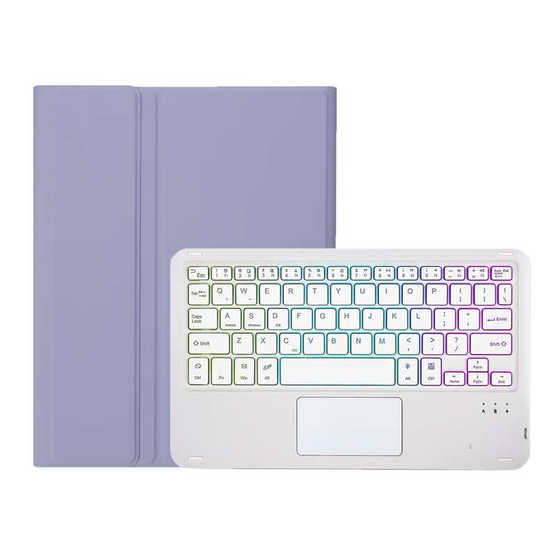 For Samsung Galaxy Tab S6 Lite A610B-AS Candy Color Backlight Bluetooth Keyboard Leather Tablet Case