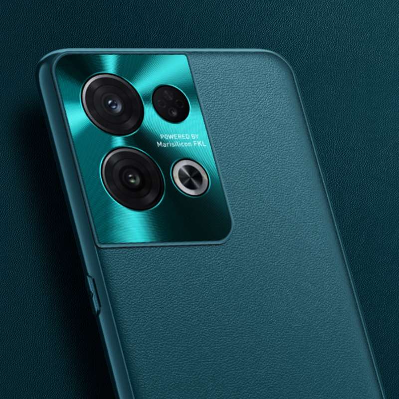 For OPPO Reno8 Pro Plain Skin Leather Phone Case(Black)