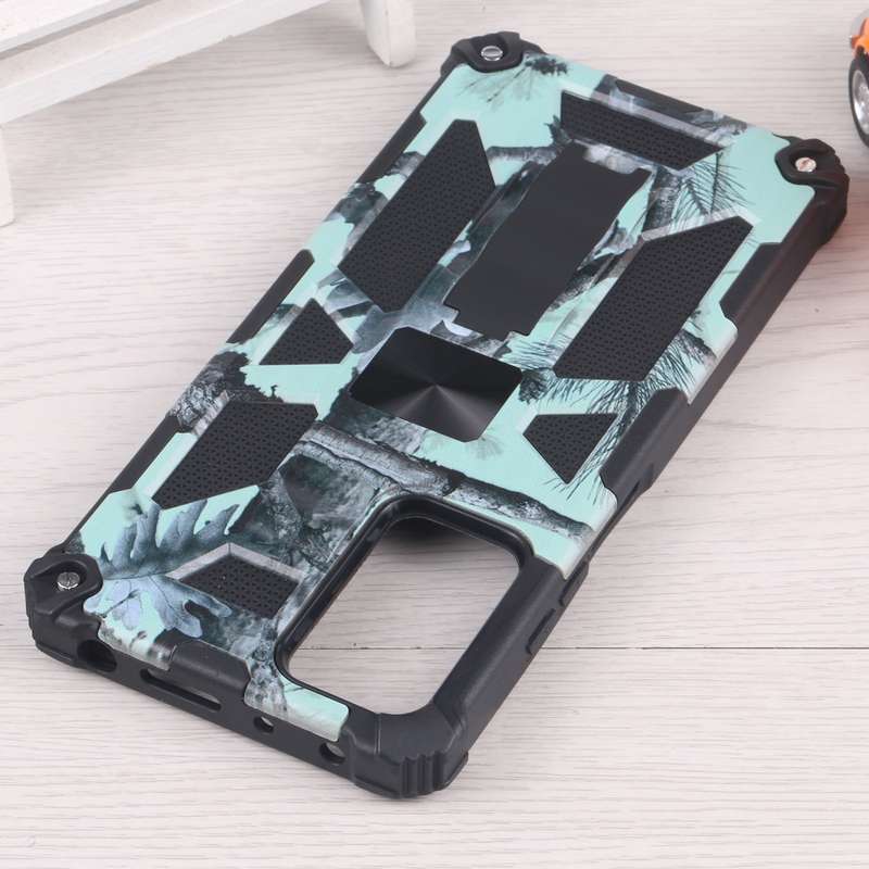 For Xiaomi Redmi Note 11 Pro 4G / 5G Global Camouflage Armor Kickstand TPU + PC Magnetic Phone Case(
