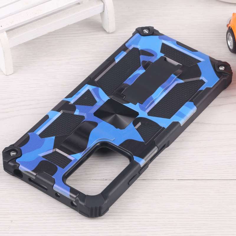 For Xiaomi Redmi Note 11 Pro 4G / 5G Global Camouflage Armor Kickstand TPU + PC Magnetic Phone Case(
