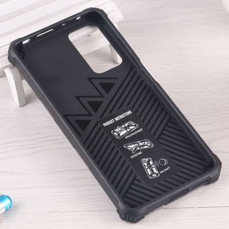 For Xiaomi Redmi Note 11 Pro 4G / 5G Global Camouflage Armor Kickstand TPU + PC Magnetic Phone Case(