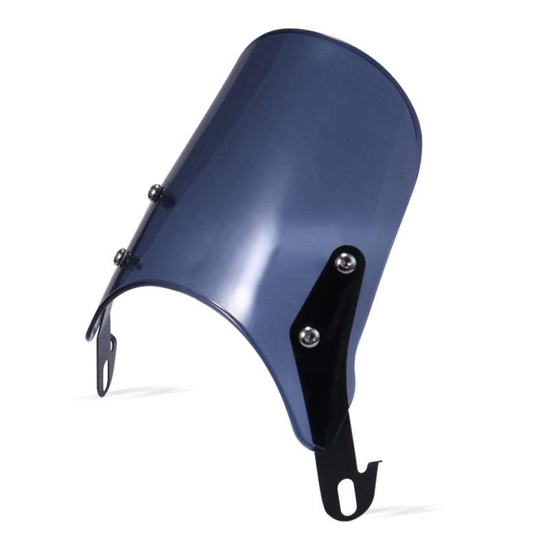 XRL-456120 Motorcycle 5-7 inch Headlight Retro Windshield(Grey Blue)