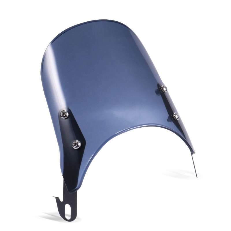 XRL-456120 Motorcycle 5-7 inch Headlight Retro Windshield(Grey Blue)
