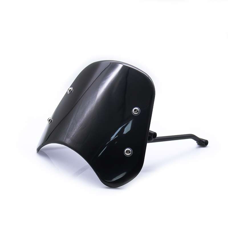 DF016-C Motorcycle Front Windshield for Benelli Leoncino Trail 500(Black)
