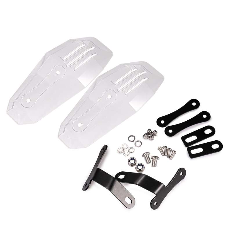 HP-HS002 1 Pair Motorcycle PC Front Windshield Handguard for Harley 883 / x48 / 1200(Transparent)