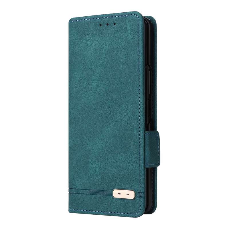 For Samsung Galaxy Z Fold3 5G Magnetic Clasp Flip Leather Phone Case(Green)