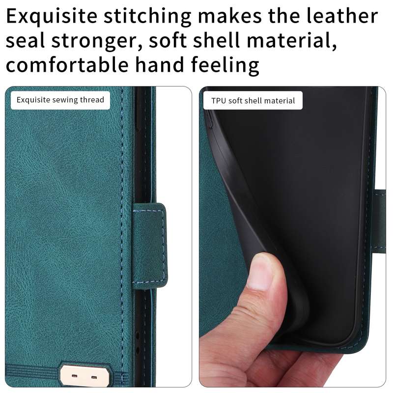 For Samsung Galaxy Z Fold3 5G Magnetic Clasp Flip Leather Phone Case(Green)