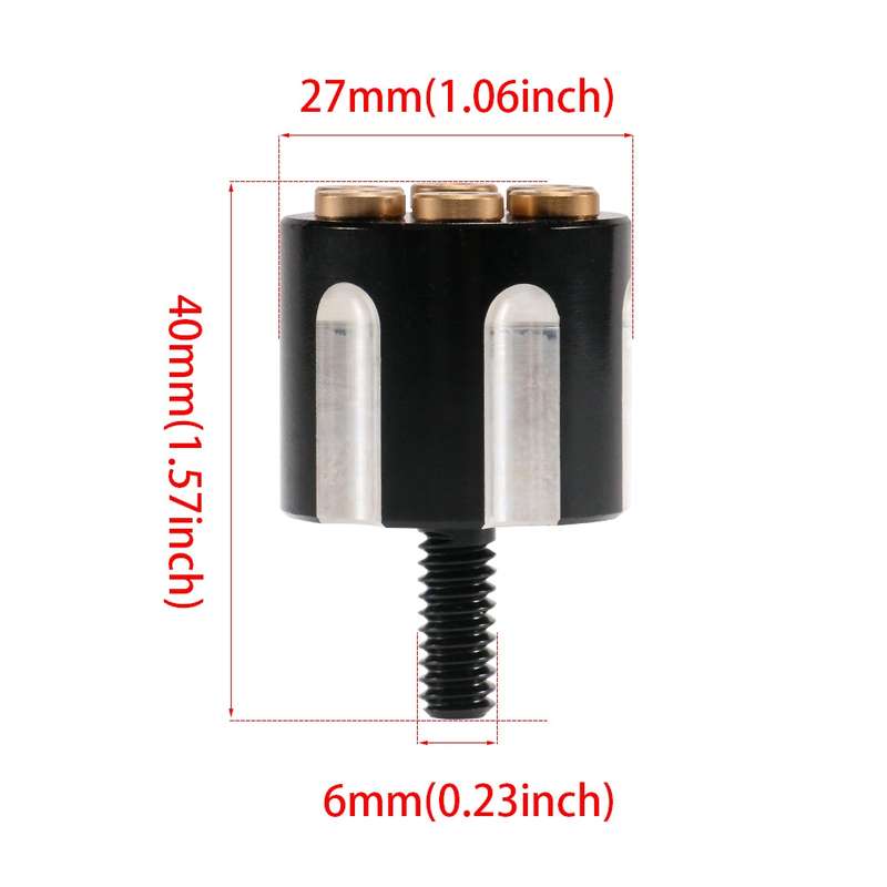 HP-Q094 Motorcycle Retro Modified Rear Seat 6mm Screw for Harley(Black)